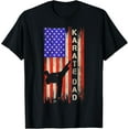 thumbnail image 1 of Vintage USA American Flag Karate Dad Karateka Silhouette T-Shirt, 1 of 4