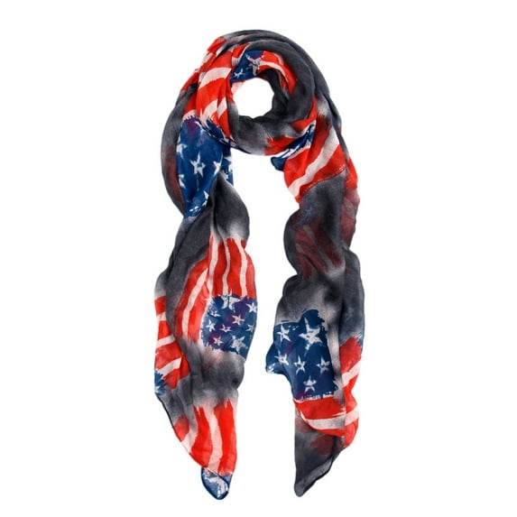 Vintage USA American Flag Print Fashion Scarf