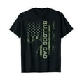 thumbnail image 1 of Vintage USA Camo Flag Proud English Bulldog Dad Silhouette T-Shirt, 1 of 5