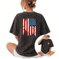 thumbnail image 1 of Vintage USA Distressed Flag Patriotic 4th Of July Wash Print Tshirt S-2XL Washed Black Graphic Tees Casual Shirts for Patriotic Tops, 1 of 4
