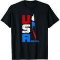 thumbnail image 1 of Vintage USA Diving Swimming American Red White and Blue T-Shirt, 1 of 3