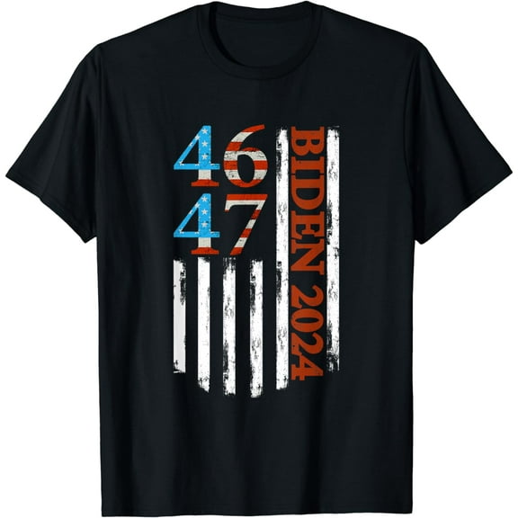 Vintage USA Flag Biden 2024 Presidential Election 46 47 4647 T-Shirt