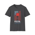 thumbnail image 1 of Vintage USA Flag Distressed Graphic Mailmen Appreciation Retro Postmasters Admiration Illustration Saying Unisex Softstyle T-Shirt, 1 of 4