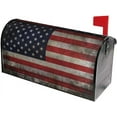 thumbnail image 1 of Vintage USA Flag Mailbox Covers, Magnetic Post Box Cover Wraps Large Size 25.5x21 in for Garden Yard Decor, 1 of 6