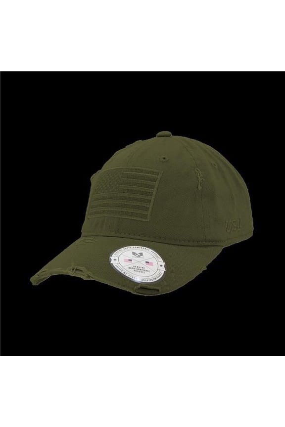 Vintage USA Flag Patch Cap, Olive