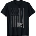 thumbnail image 1 of Vintage USA Flag Pool Stick Funny Billiards Gift Men Women T-Shirt, 1 of 4