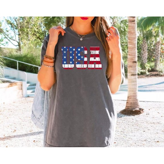 Vintage USA Flag Tshirt, 4 of July Shirt, USA Flag Tshirt, USA Shirt for 4of July, Independent Day Shirt, Retro Usa Party Tee