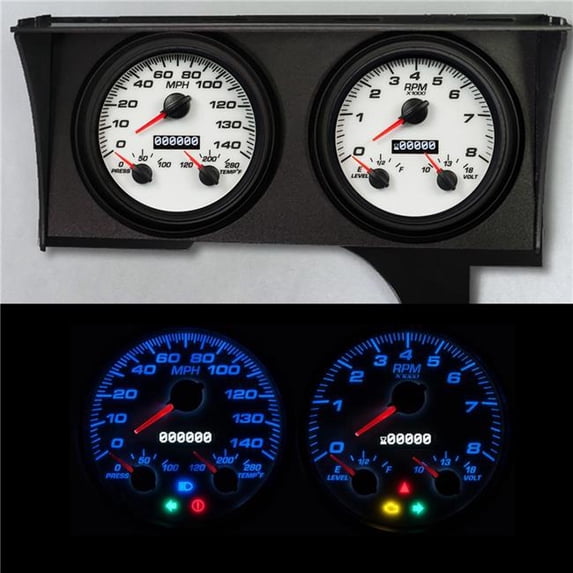 Vintage USA Gauge Kit for 1978-1988 GM Monte Carlo Performance II, White