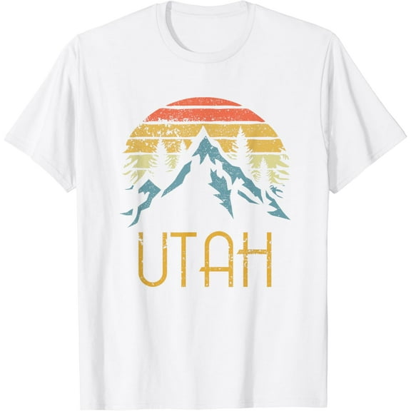Vintage UT, Utah Mountains Outdoor Adventure T-Shirt T-Shirt100% cotton
