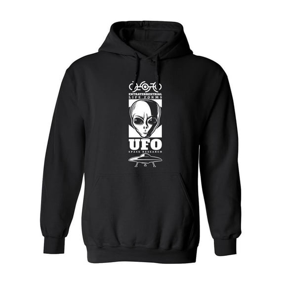 Vintage Ufo Design Hoodie Men -Image by Shutterstock, Male XX-Large