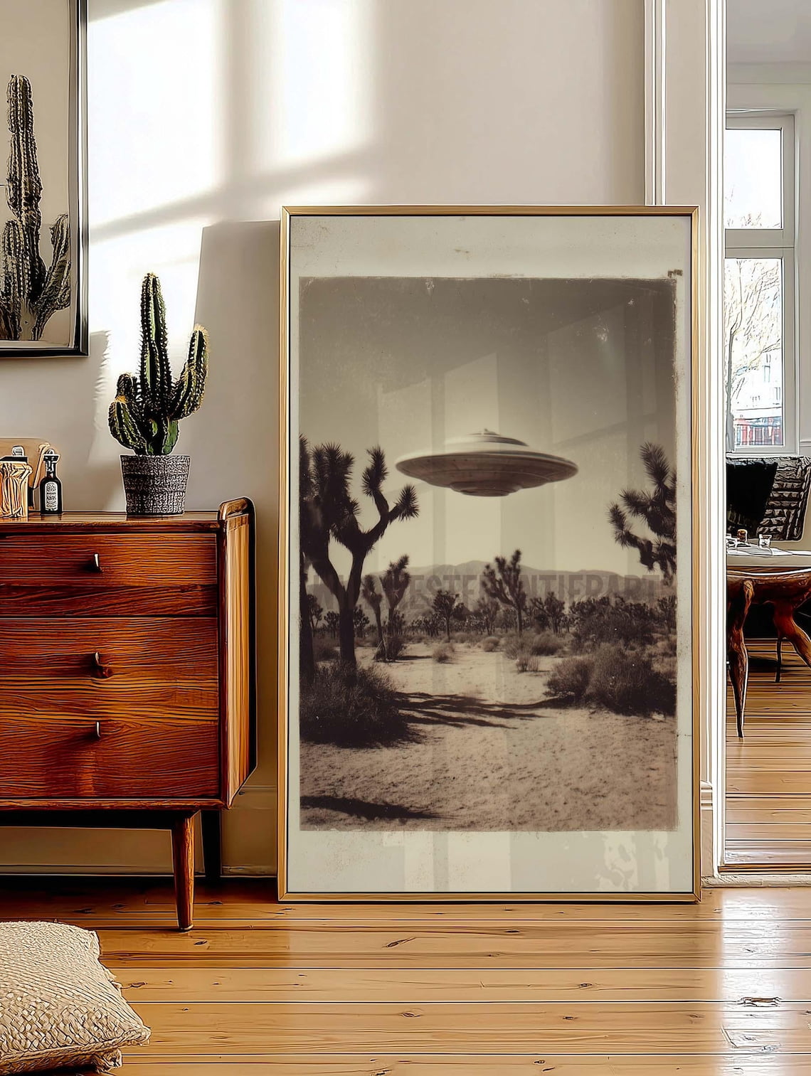 Vintage Ufo Poster, Joshua Tree Desert, Retro Sci,Fi Wall Art Home ...