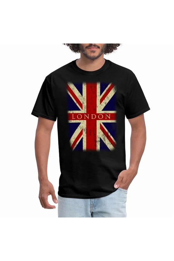 Vintage Uk London Flag Men'S T-Shirt Unisex S-5XL Hot Trending Shirt, Vintage Birthday Gift