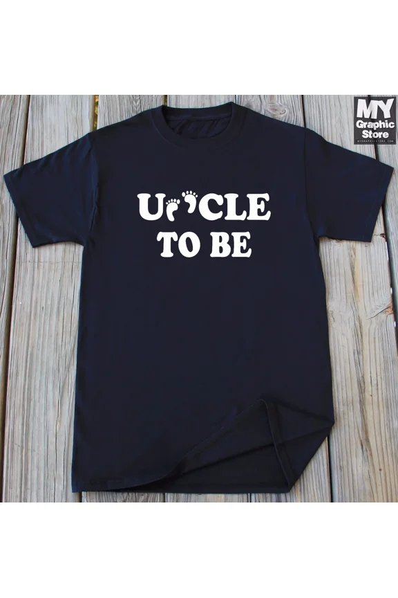 Vintage Uncle To Be T-Shirt Baby Announcement Shirt New Uncle Gift Baby Foot Print Shirt - Perfect Gifts For Everyone