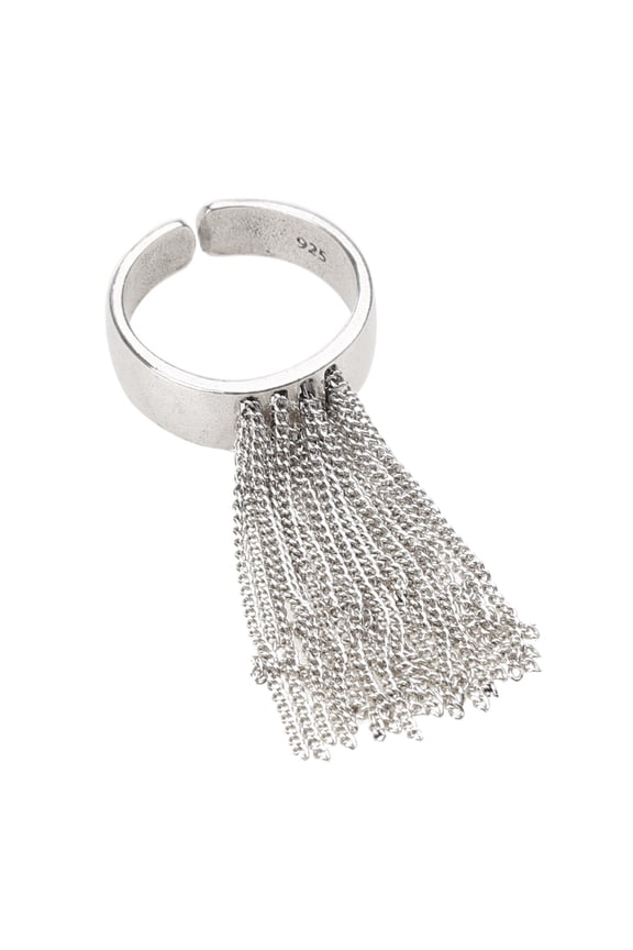 Vintage Unique Ring Tassel Rings Thai Silver Rings Party Jewelry Gifts