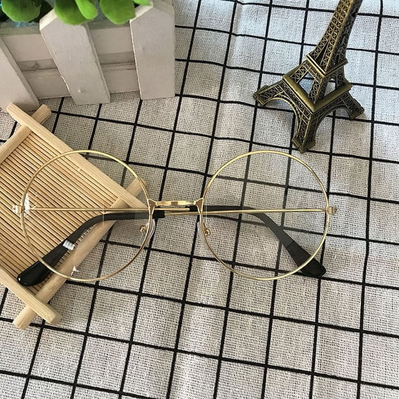 Vintage Unisex Flat Frame Metal Glasses Inspired By Harajuku Style Korean Fashion Eyewear