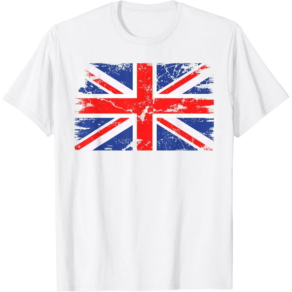 Vintage United Kingdom British Flag Pride Support British T-Shirt