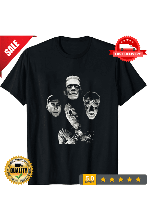 Vintage Universal Monsters Men's Horror Band Unisex T-Shirt Classic Monsters Tee S-5XL, NEW INSTOCK-TH78501