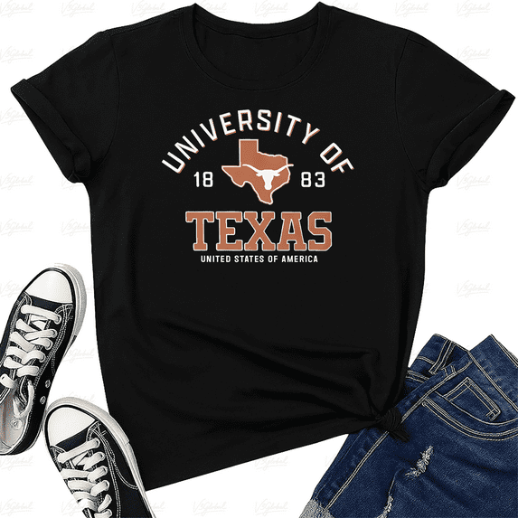 Vintage University Of Texas Longhorns College Alumni Style Unisex T-Shirt V50442, up to size 5XL