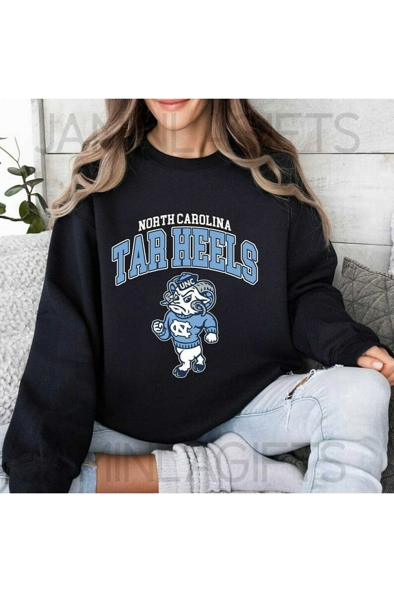Vintage University of North Carolina Sweatshirt, UNC Football Shirt, North Carolina Tar Heels Crewneck Sweatshirt, sweatshirts graphic beautiful