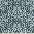 thumbnail image 1 of Vintage Upholstery Fabric by the Yard, Curved Repeating Lines Scale Pattern Weathered Retro Geometry Elements, Decorative Fabric for DIY and Home Accents, Dark Teal Eggshell by Ambesonne, 1 of 4