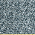 thumbnail image 1 of Ambesonne Vintage Fabric by the Yard Upholstery, Silhouette Leaves and Stems, 2 Yards, Dark Teal and Eggshell, 1 of 4