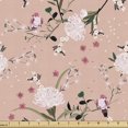 thumbnail image 1 of Ambesonne Vintage Fabric by the Yard Upholstery, Blooming Oriental Garden, 1 Yard, Pale Salmon Multicolor, 1 of 5