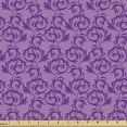 thumbnail image 1 of Ambesonne Vintage Fabric by the Yard Upholstery, Rococo Scroll Curls, 2 Yards, Dried Rose and Violet, 1 of 5