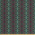 thumbnail image 1 of Vintage Upholstery Fabric by the Yard, Victorian Curls and Swirls with Geometric Rhombus Ornamental Illustration, Decorative Fabric for DIY and Home Accents, Sea Green Dried Rose by Ambesonne, 1 of 4