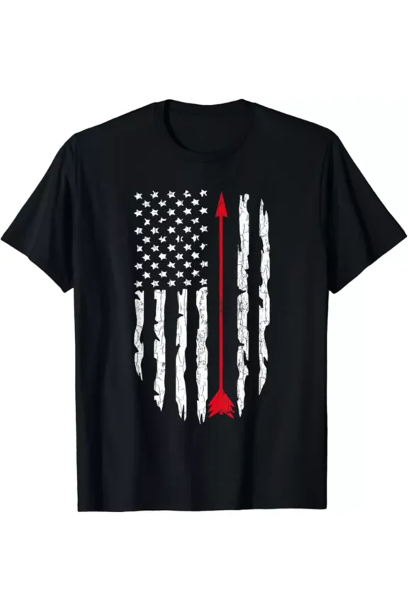 Vintage Usa Flag Archery Funny Archer Arrow Graphic Gift T-Shirt Unisex S-5XL Hot Trending Shirt, Vintage Birthday Gift