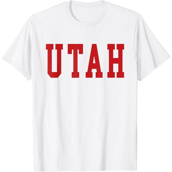 Vintage Utah Men Utah Women Retro UT Red Gray Black Tee Gift T-Shirt100% cotton