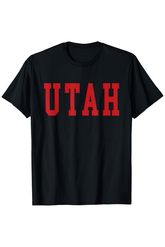 Vintage Utah Men Utah Women Retro UT Red Gray Black Tee Gift T-Shirt