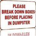 Vintage Utility Area Metal Decorative Sign 12x8 Inch - Break Down Boxes ...