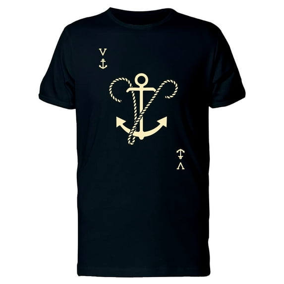 Vintage V Rope Nautical Anchor T-Shirt Men -Image by Shutterstock, Male Medium
