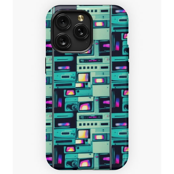 Vintage VHS VCR Machines 80s Retro Television A10689 Phone Case for iPhone 11 to 17 Pro Max