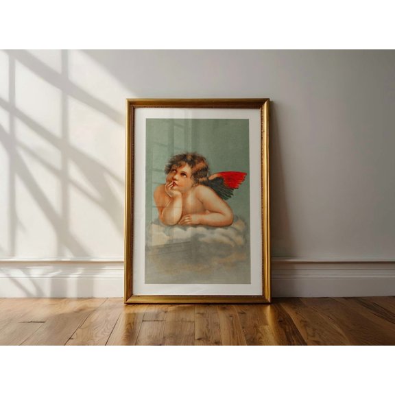 Vintage Valentine Retro Valentines Angel Cupid Kitchen Holiday Poster, Striking Kitchen And Dining Theme For Kitchen And Dining Room Decor
