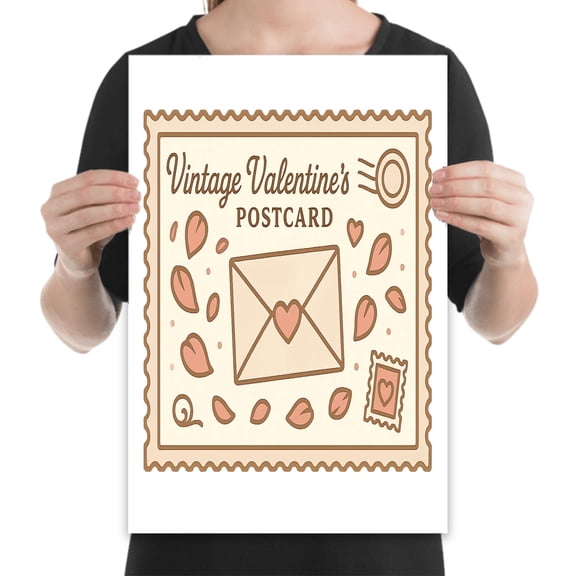 Vintage Valentine charm, 13x19 art print for romantic bedroom and anniversary rose decor