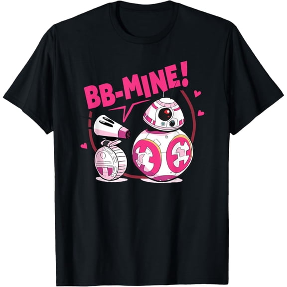 Vintage Valentine's Day BB-8 and D-O Cute Love BB-Mine T-Shirt S-5XL - Trending Birrthday Tee Gifts Vintage Tee -Birthday Gifts