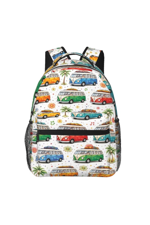 Vintage Van Backpack Lightweight Travel Bag for Men and Women