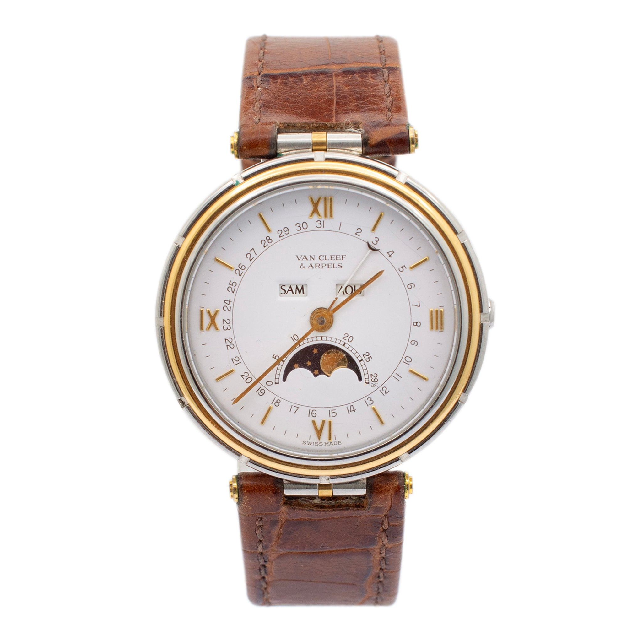 VAN CLEEF& ARPELS 18K Yellow Gold Stainless Steel Authentic! Vintage Van Cleef & Arpels 18k Yellow Gold Steel  main image 4