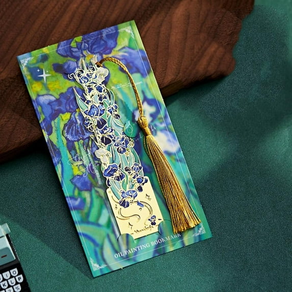 Vintage Van Gogh Oil Painting Metal Bookmark Reading Tool for Book Lovers Friends Student Awards Graduation Gift