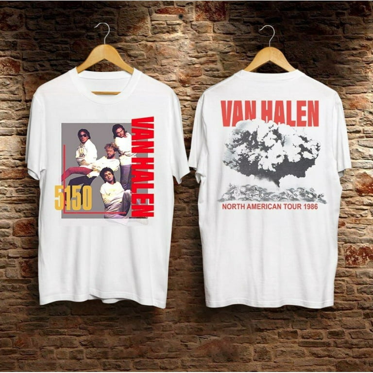 Vintage Van-Halen Hagar 5150 Tour 1986 Concert White Men