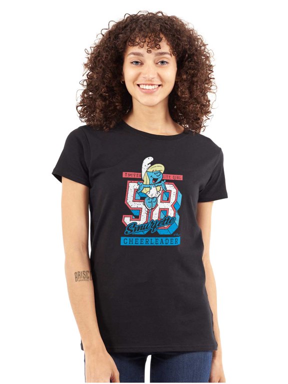 Vintage Varsity Cheerleader Smurfette Women's T Shirt Ladies Tee Brisco Brands L