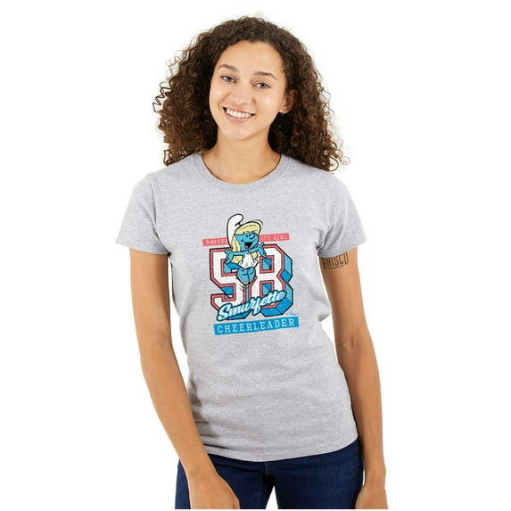 Vintage Varsity Cheerleader Smurfette Women's T Shirt Ladies Tee Brisco Brands S