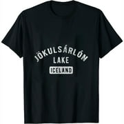 Vintage Varsity Jokulsarlon Glacier Lake Iceland Womens T-Shirt Black
