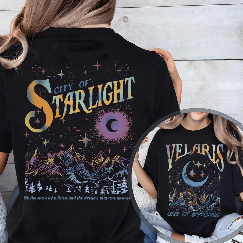 Velaris City Of Starlight ACOTAR Sweatshirt – The Night Court Bookish Sweater, Two-Sided Print, Unisex Crewneck