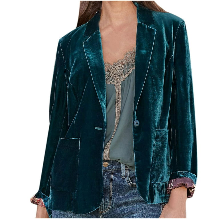 Long Sleeved Solid Color Velvet Coat Long Sleeved Solid Color Velvet Coat