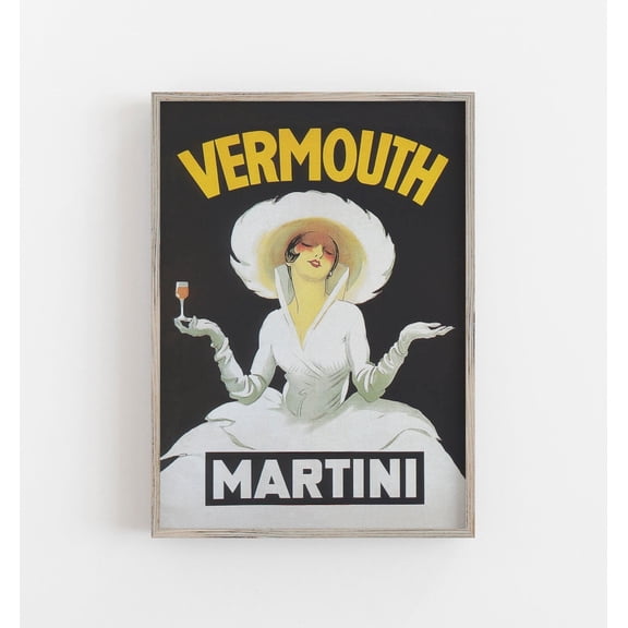 Vintage Vermouth Martini Poster, Unframed Paper Poster 8x10in