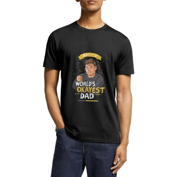 Vintage Vibe, Fishing Pride: World's Okayest Fisherman Dad T-Shirt | Funny Gift for Angler Enthusiasts