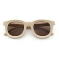 thumbnail image 1 of Vintage Vibe Thick Horn Rim Hipster Fashion Plastic Rectangle Sunglasses Ivory - Brown, 1 of 8