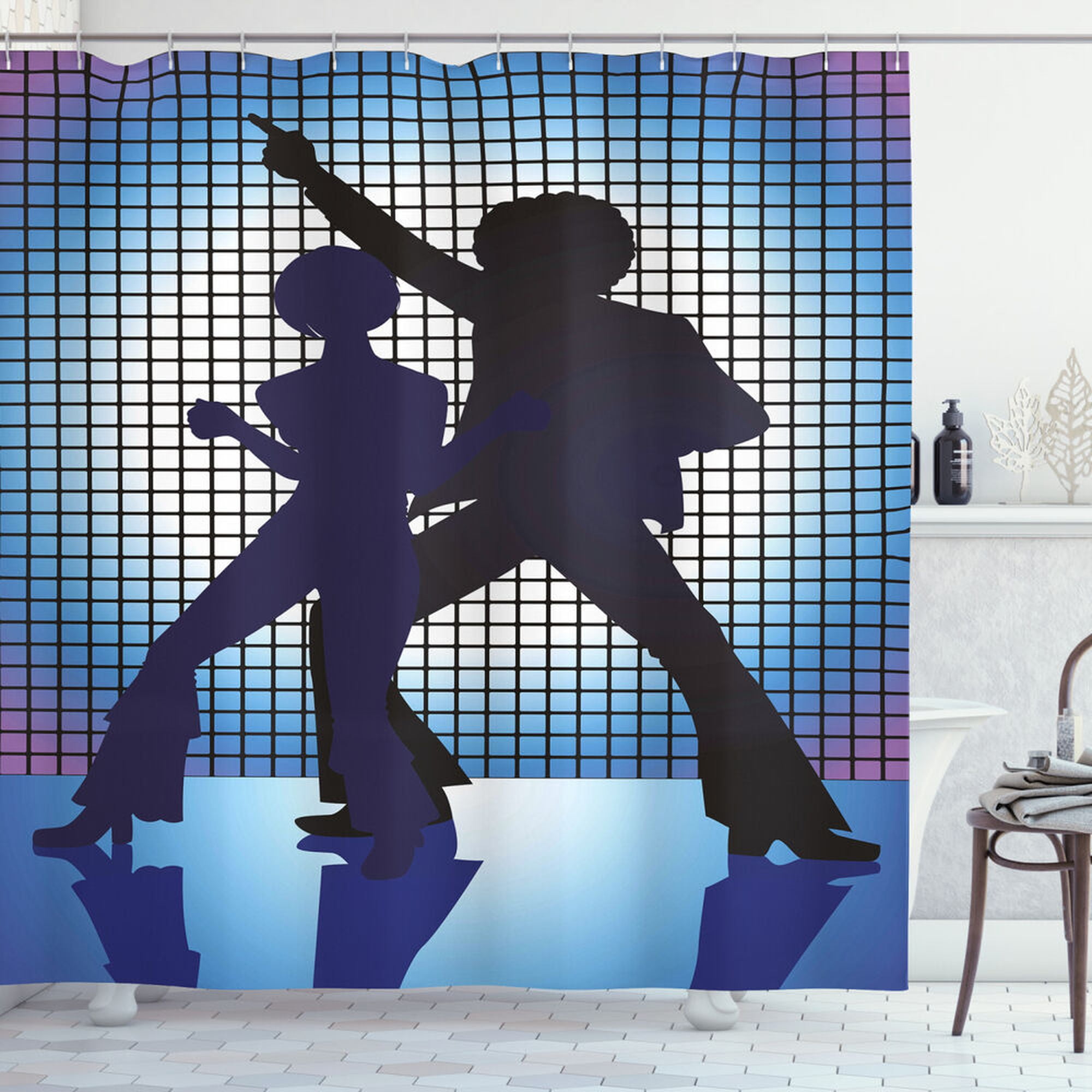 Vintage Vibes Retro Couple Dance Floor Shower Curtain Add Fun and